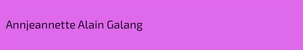 Annjeannette Alain Galang
